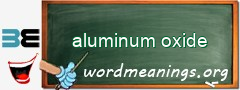 WordMeaning blackboard for aluminum oxide